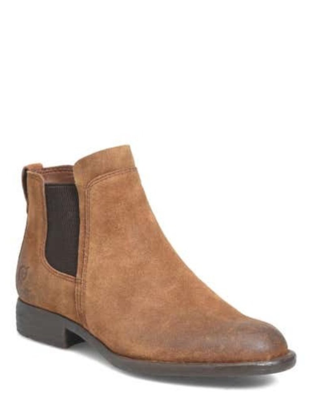 Born Laney Chelsea Boots Distressed Leather Ankle Booties Rust Brown Size 8 NEW